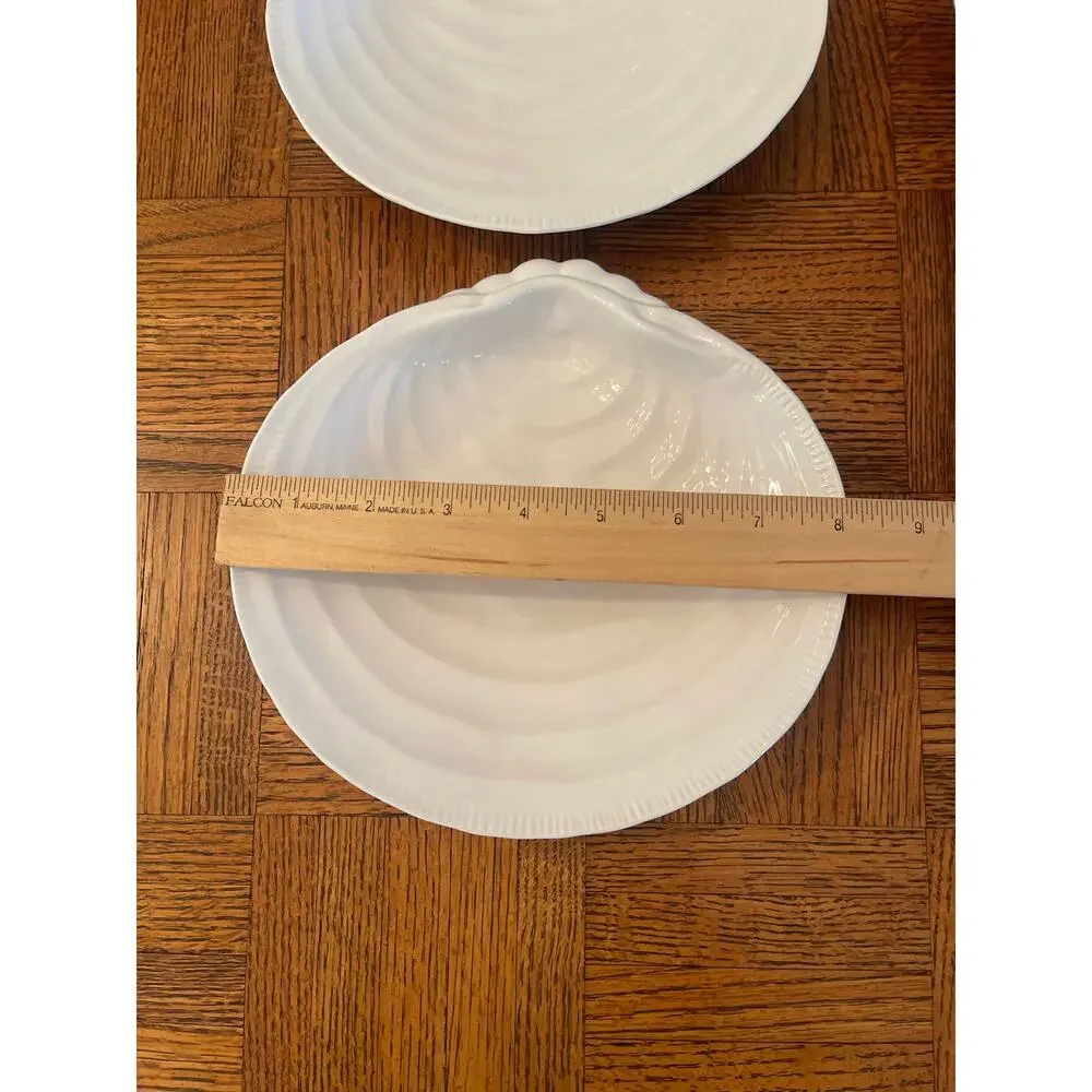 Pottery Barn Clamshell collection China plates set of 4